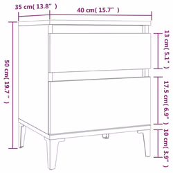 vidaXL 1/2x Bedside Cabinet Nightstand End Table Telephone Stand Multi Colours - High gloss white, 1 x Bedside cabinet