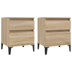 vidaXL 1/2x Bedside Cabinet Nightstand End Table Telephone Stand Multi Colours - Sonoma oak, 2 x Bedside cabinet