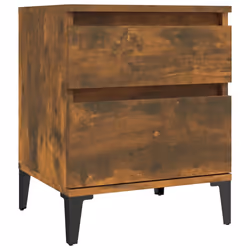 vidaXL 1/2x Bedside Cabinet Nightstand End Table Telephone Stand Multi Colours - smoked oak