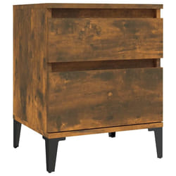 vidaXL 1/2x Bedside Cabinet Nightstand End Table Telephone Stand Multi Colours - smoked oak