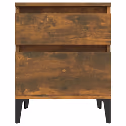 vidaXL 1/2x Bedside Cabinet Nightstand End Table Telephone Stand Multi Colours - smoked oak - Additional view 4