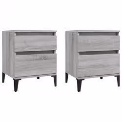 vidaXL 1/2x Bedside Cabinet Nightstand End Table Telephone Stand Multi Colours - Grey sonoma, 2 x Bedside cabinet