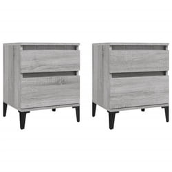 vidaXL 1/2x Bedside Cabinet Nightstand End Table Telephone Stand Multi Colours - Grey sonoma, 2 x Bedside cabinet