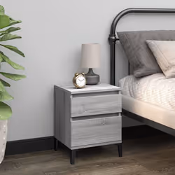 vidaXL 1/2x Bedside Cabinet Nightstand End Table Telephone Stand Multi Colours - Grey sonoma, 2 x Bedside cabinet