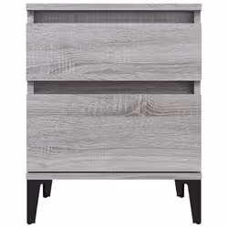 vidaXL 1/2x Bedside Cabinet Nightstand End Table Telephone Stand Multi Colours - Grey sonoma, 2 x Bedside cabinet - Additional view 5