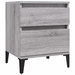 vidaXL 1/2x Bedside Cabinet Nightstand End Table Telephone Stand Multi Colours - Grey sonoma, 2 x Bedside cabinet - Additional view 6