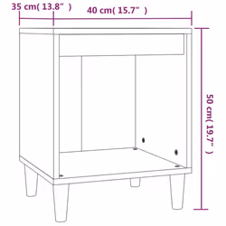 vidaXL 1/2x Bedside Cabinet Engineered Wood Telephone Stand Multi Colours - white, 2 pcs - Additional view 8