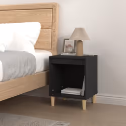 VidaXL 821860 nightstand/bedside table Black