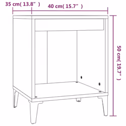 VidaXL 821874 nightstand/bedside table White - Additional view 7
