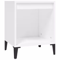 VidaXL 821875, White, Metal, Wood, 400 mm, 350 mm, 500 mm, 2 pc(s)