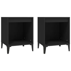 VidaXL 821877 nightstand/bedside table Black