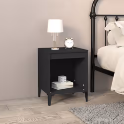 VidaXL 821877 nightstand/bedside table Black