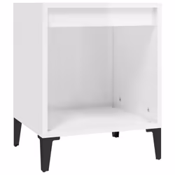 VidaXL 821878, White, Metal, Wood, 400 mm, 350 mm, 500 mm, 1 pc(s)