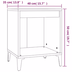 VidaXL 821878 nightstand/bedside table White - Additional view 8