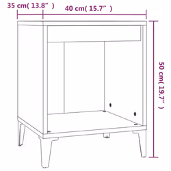 VidaXL 821880 nightstand/bedside table Oak - Additional view 7