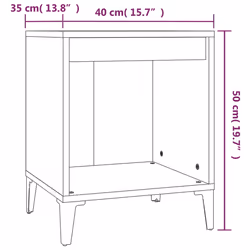 VidaXL 821882 nightstand/bedside table Concrete colour - Additional view 8