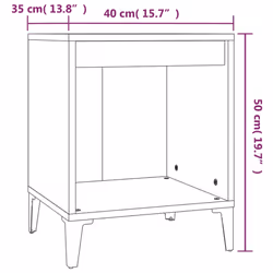 VidaXL 821883 nightstand/bedside table Concrete colour - Additional view 8