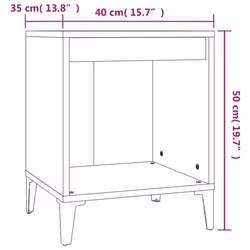 VidaXL 821884 nightstand/bedside table Oak - Additional view 7