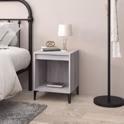 vidaXL 1/2x Bedside Cabinet White Nightstand Telephone Stand Multi Colours - Grey sonoma, 1 x Bedside cabinet