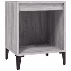 vidaXL 1/2x Bedside Cabinet White Nightstand Telephone Stand Multi Colours - Grey sonoma, 2 x Bedside cabinet - Additional view 5