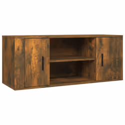 vidaXL TV Cabinet Engineered Wood TV Console Media HiFi Cabinet Multi Colours - smoked oak