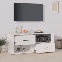 vidaXL TV Cabinet Engineered Wood Media HiFi Cabinet TV Console Multi Colours - White