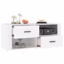 vidaXL TV Cabinet Engineered Wood Media HiFi Cabinet TV Console Multi Colours - White - Additional view 4