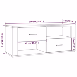 vidaXL TV Cabinet Engineered Wood Media HiFi Cabinet TV Console Multi Colours - Grey sonoma