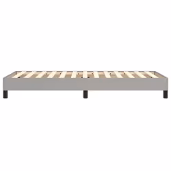 vidaXL Bed Frame Bedroom Mattress Foundation Platform Bed Base Bedstead Fabric - light grey, 90 x 200 cm - Additional view 5