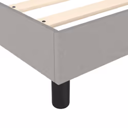 vidaXL Bed Frame Bedroom Mattress Foundation Platform Bed Base Bedstead Fabric - light grey, 90 x 200 cm - Additional view 6