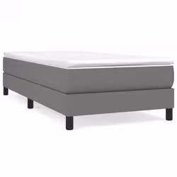 vidaXL Bed Frame Bedroom Mattress Foundation Platform Bed Base Bedstead Fabric - dark grey, 90 x 200 cm