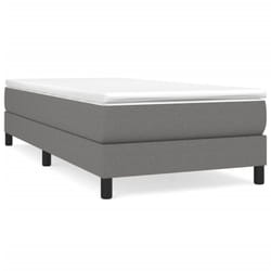 vidaXL Bed Frame Bedroom Mattress Foundation Platform Bed Base Bedstead Fabric - dark grey, 90 x 200 cm