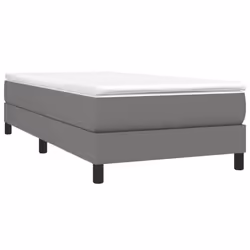 vidaXL Bed Frame Bedroom Mattress Foundation Platform Bed Base Bedstead Fabric - dark grey, 90 x 200 cm