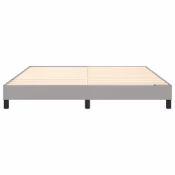 vidaXL Bed Frame Bedroom Mattress Foundation Platform Bed Base Bedstead Fabric - light grey, 180 x 200 cm - Additional view 4