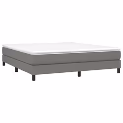 vidaXL Bed Frame Bedroom Mattress Foundation Platform Bed Base Bedstead Fabric - dark grey, 180 x 200 cm - Additional view 2