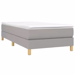vidaXL Box Spring Bed Frame Bedroom Bed Base Bedstead Upholstered Bed Fabric - light grey