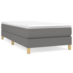 vidaXL Box Spring Bed Frame Bedroom Bed Base Bedstead Upholstered Bed Fabric - dark grey
