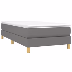 vidaXL Box Spring Bed Frame Bedroom Bed Base Bedstead Upholstered Bed Fabric - dark grey - Additional view 2