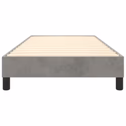 vidaXL Box Spring Bed Frame Bedroom Bed Base Bedstead Upholstered Bed Velvet - light grey - Additional view 4