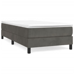 vidaXL Box Spring Bed Frame Bedroom Bed Base Bedstead Upholstered Bed Velvet - dark grey