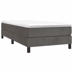 vidaXL Box Spring Bed Frame Bedroom Bed Base Bedstead Upholstered Bed Velvet - dark grey - Additional view 2