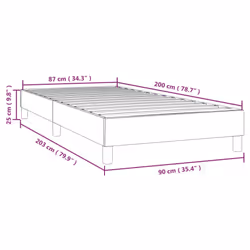vidaXL Box Spring Bed Frame Bedroom Bed Base Bedstead Upholstered Bed Velvet - dark grey - Additional view 8