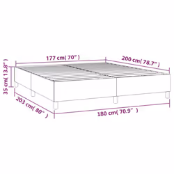 vidaXL Box Spring Bed Frame Bedroom Upholstered Bed Bedstead Faux Leather - white, 35 cm/ 6ft super king size