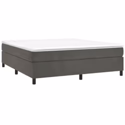 vidaXL Box Spring Bed Frame Mattress Foundation Upholstered Bed Base Velvet - dark grey, 35 cm/ 6ft super king size