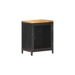vidaXL Solid Rough Mango Wood Bedside cabinet Nightstand Bedside Table