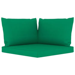 vidaXL Chair Cushion 3 Pcs  Water Repellent Outdoor Pallet Cushion  Seat Cushion Sofa Pad for Garden Patio Furniture  Green Oxford Fabric