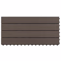 vidaXL 6X Decking Tiles Interlocking Floor Tile Decking Tile Pool WPC