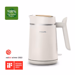 Philips 5000 series Eco Conscious Edition HD9365/11 Kettle, 1.7 L, 2200 W, White, Water level indicator, Cordless, Filtering