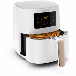 Philips 5000 series HD9255/30, Hot air fryer, 4.1 L, 0.8 kg, 4 person(s), Single, White