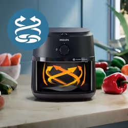 Philips 1000 series NA120/00 fryer Single 4.2 L Stand-alone 1500 W Hot air fryer Black - Additional view 4